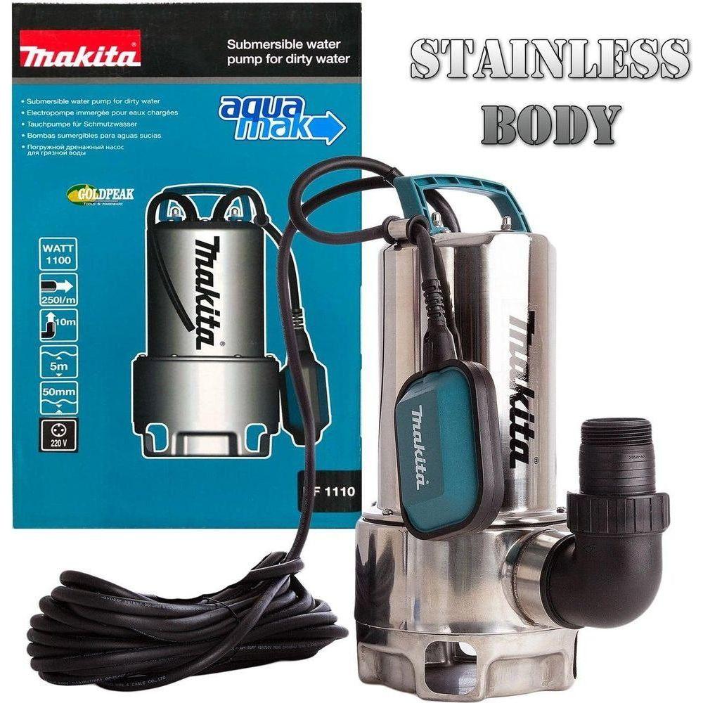 Makita PF1110 Stainless Submersible Pump (Dirty Water) - Goldpeak Tools PH Makita Makita PF1110 Stainless Submersible Pump (Dirty Water) - Goldpeak Tools PH Makita